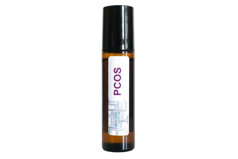 Handmade essential oil roller for
PCOS symptom support and hormone balance