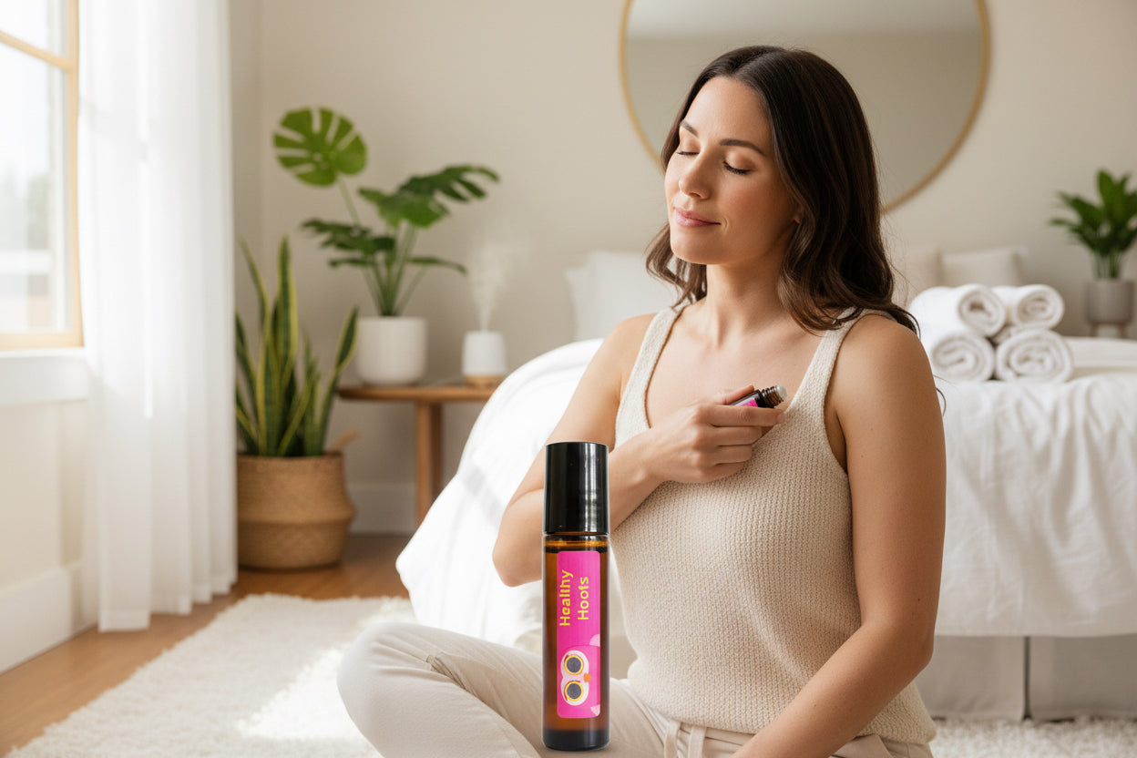 Handmade essential oil roller for breast health and wellness support