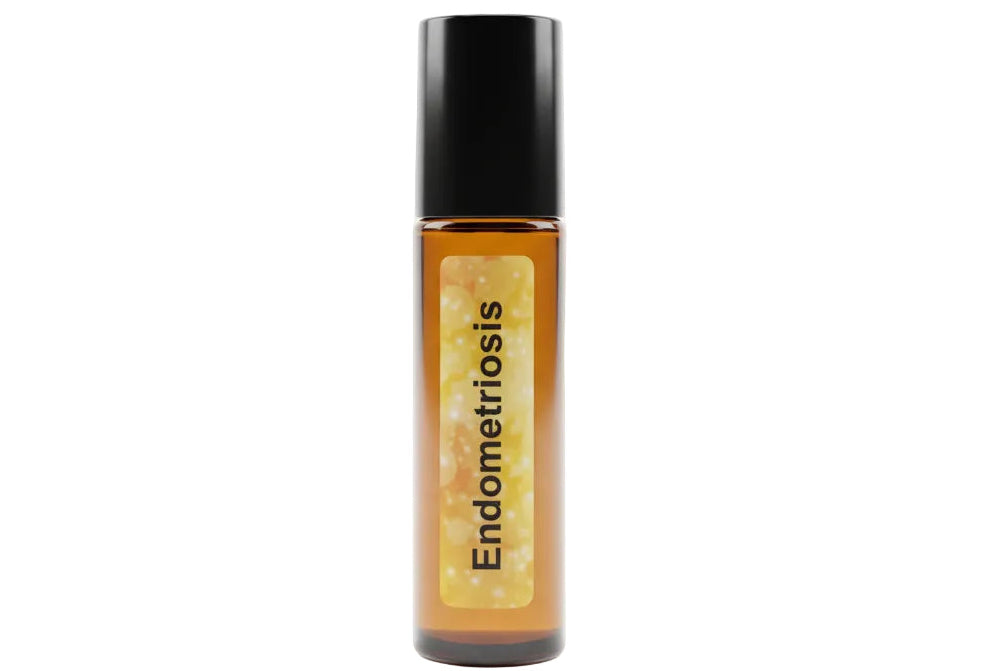 Handmade essential oil roller for endometriosis pain and symptom support