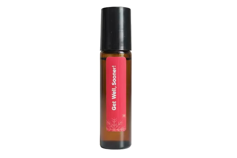Handmade essential oil roller blend for immune support and getting well sooner