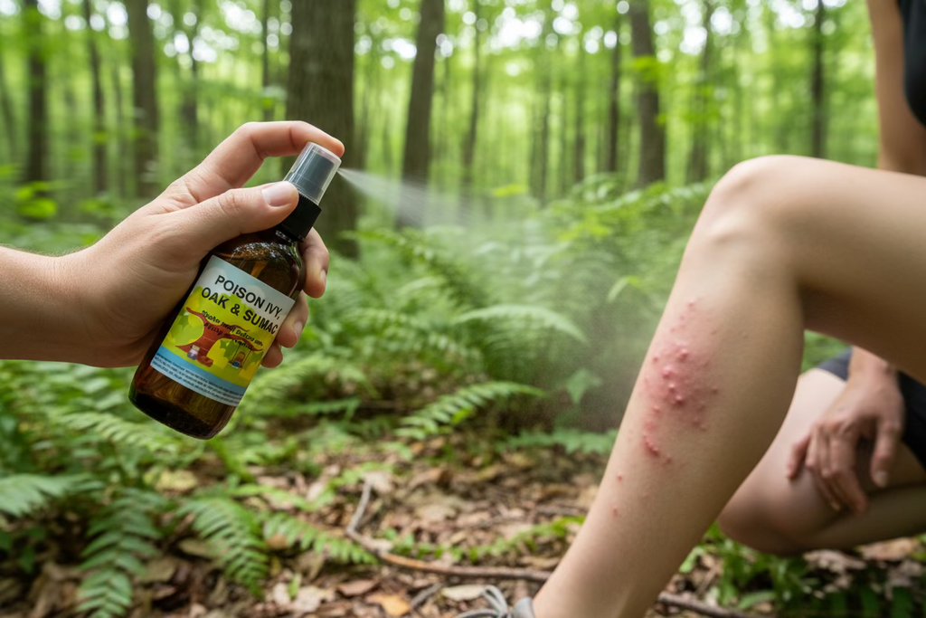 Essential oil roller for poison ivy, oak, and sumac itch and rash relief