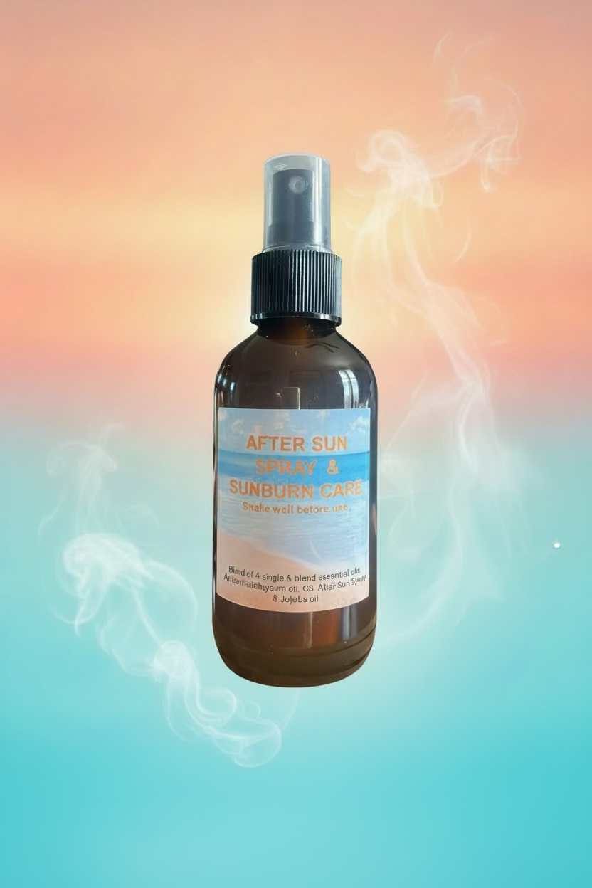 Handmade after sun spray for sunburn relief and skin cooling by Jen's Products