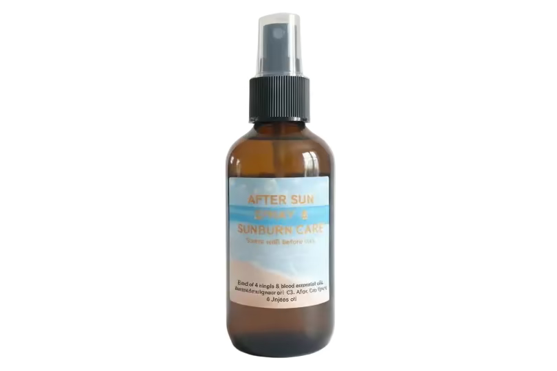 Handmade after sun spray for sunburn relief and skin cooling by Jen's Products