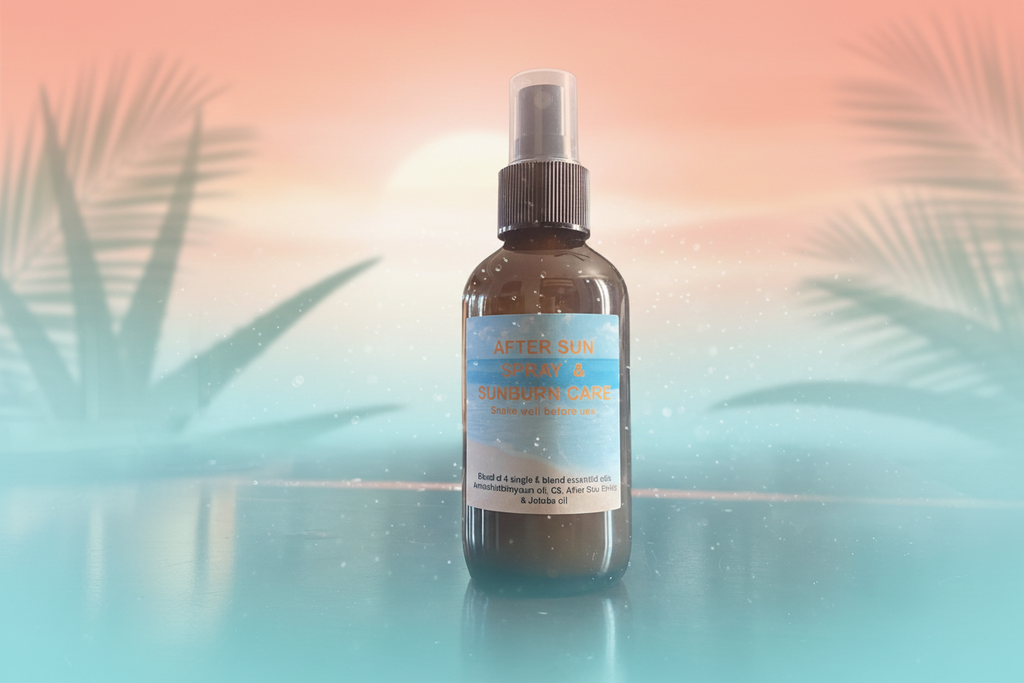 Handmade after sun spray for sunburn relief and skin cooling by Jen's Products