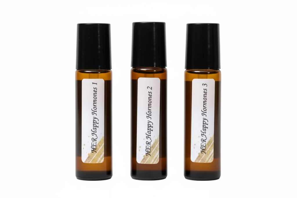 Handmade essential oil roller for women's hormone balance and wellness