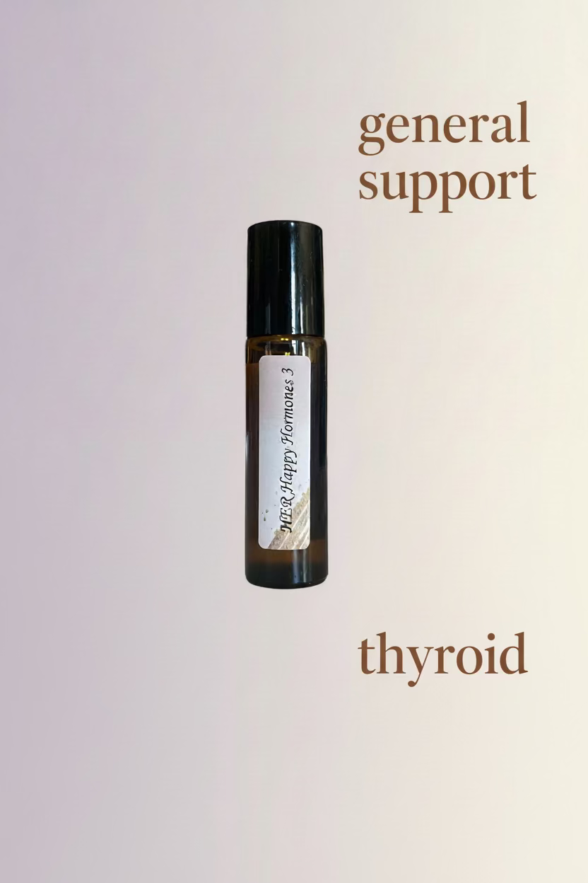 Handmade essential oil roller for women's hormone balance and wellness (Hormone 3’for overall general support and thyroid)