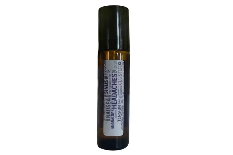Essential oil roller for migraine and headache relief by Jen's Products