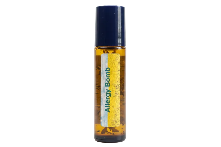 Handmade Allergy Bomb essential oil roller for seasonal allergy relief