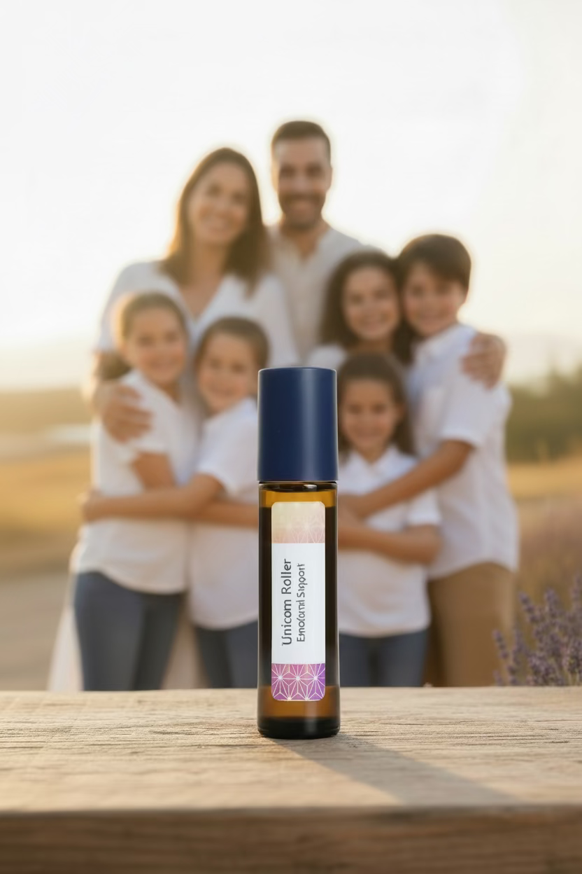 Handmade Unicorn essential oil roller for emotional support and calm