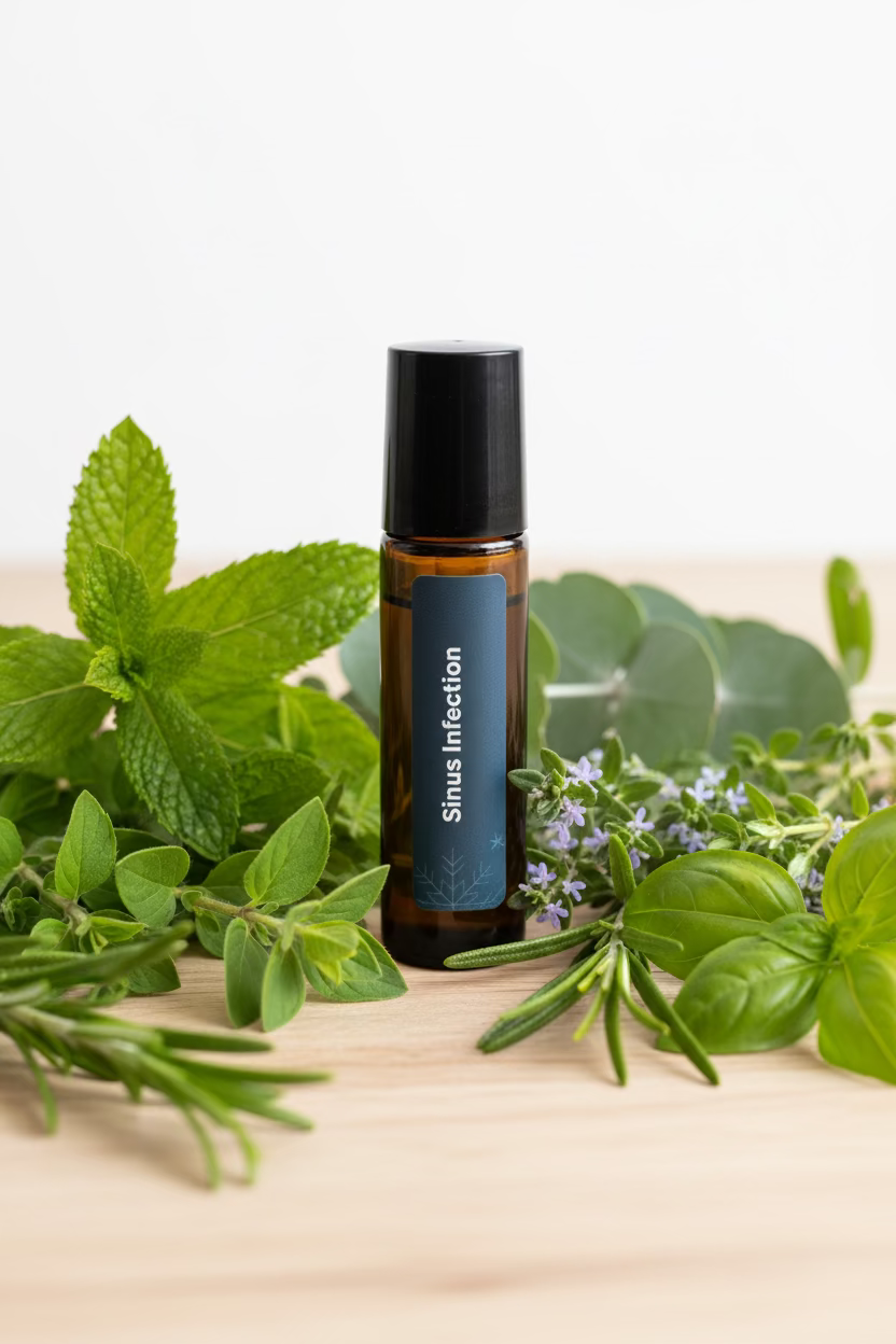 Essential oil roller blend for sinus infection relief - handmade by Jen's Products