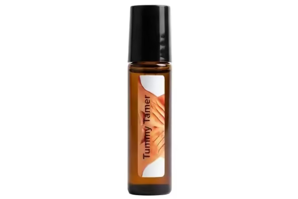 Handmade essential oil roller for digestive support and tummy relief