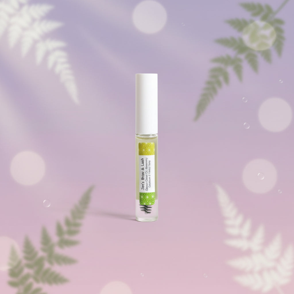 Handmade serum for natural eyebrow and eyelash growth by Jen's Products