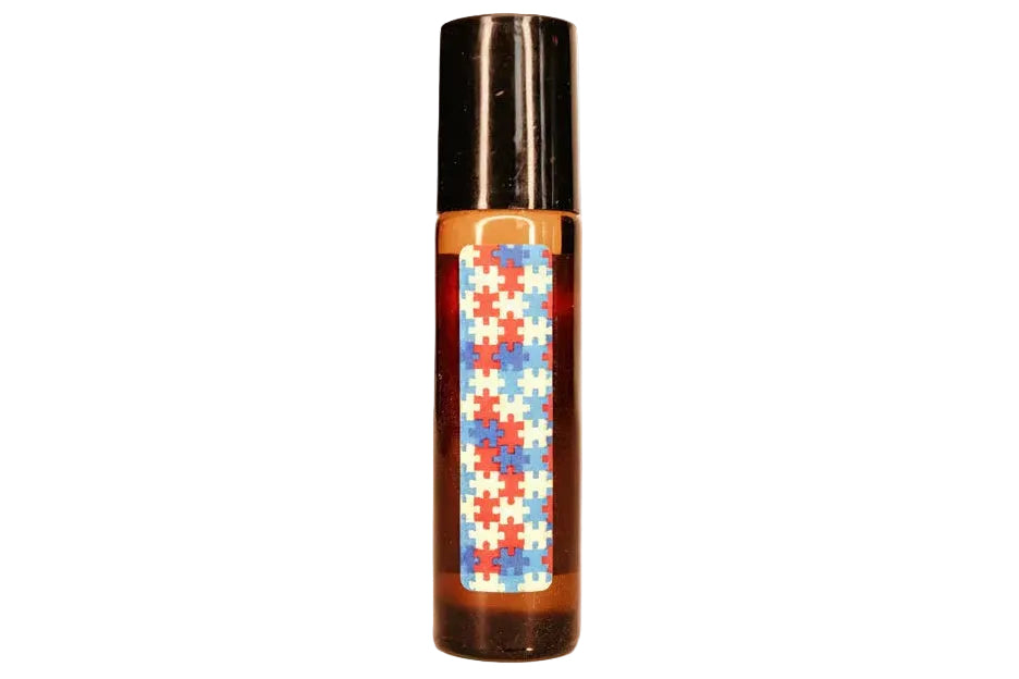 Handmade essential oil roller for focus and calm support for ASD, ADD, and ADHD