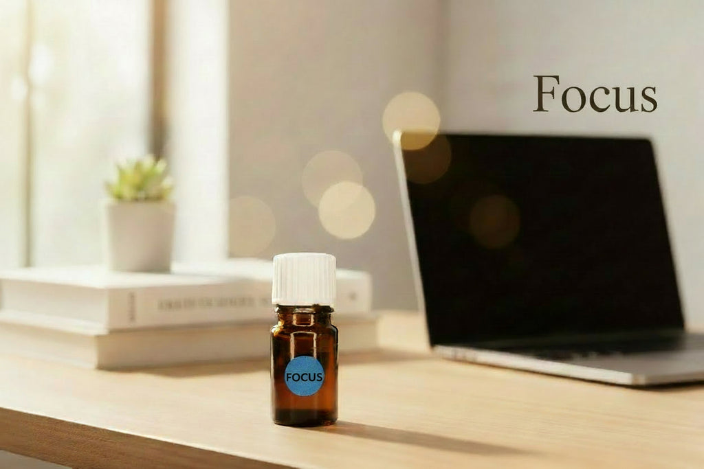 Handmade essential oil diffuser blend by Jen's Products for aromatherapy (Focus blend)