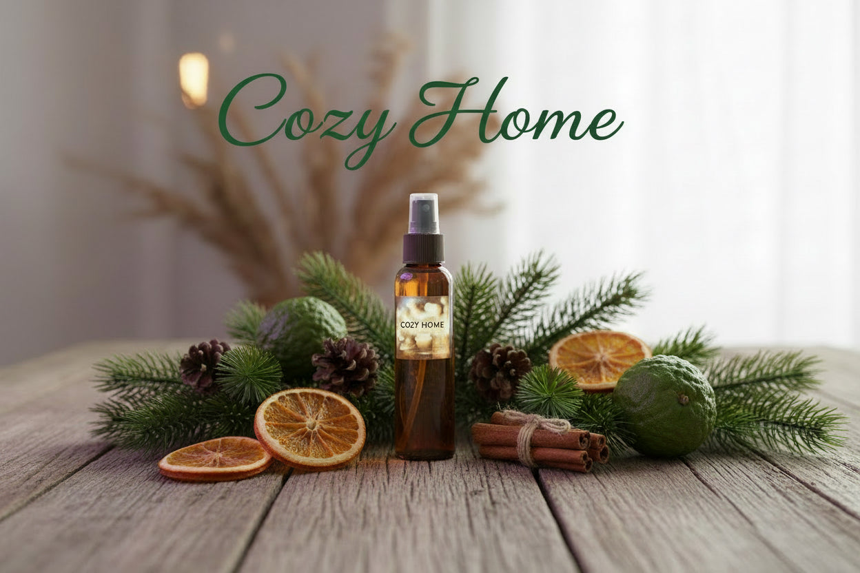 Handmade essential oil car and room spray by Jen's Products (Cozy Home)
