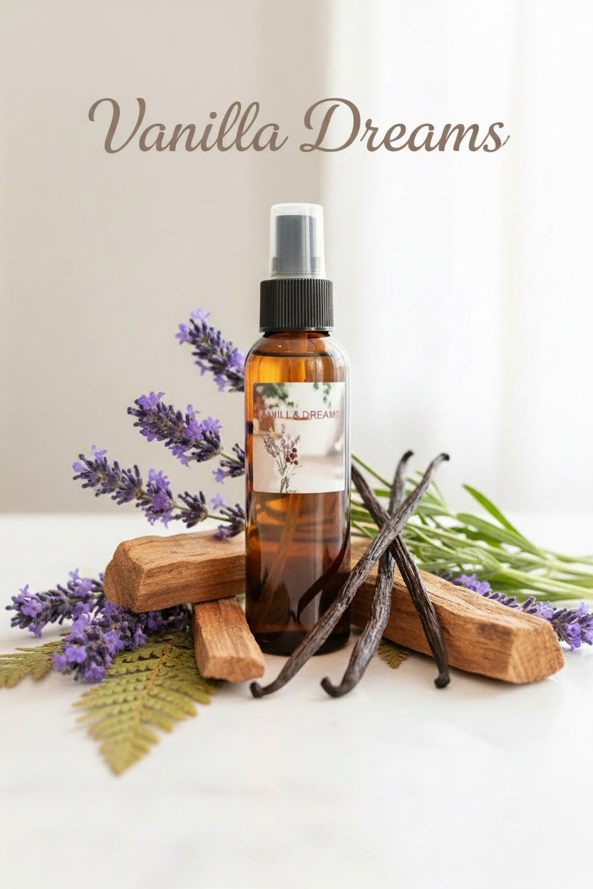 Handmade essential oil car and room spray by Jen's Products (Vanilla Dreams)